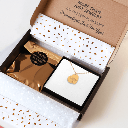 Line Art Portrait Heart Necklace